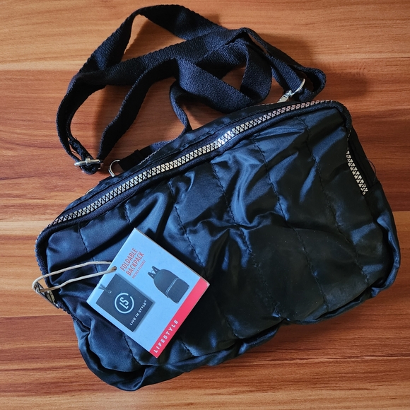 Lifestyle Handbags - Crossbody Foldable Backpack